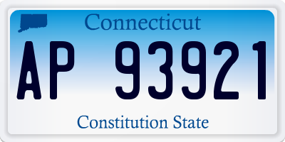 CT license plate AP93921