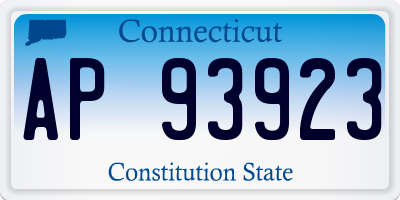CT license plate AP93923