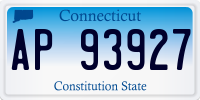 CT license plate AP93927