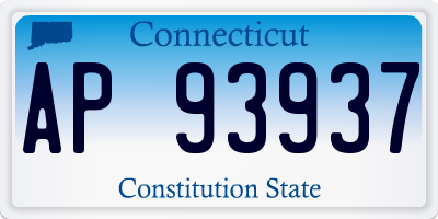 CT license plate AP93937