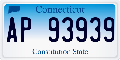 CT license plate AP93939