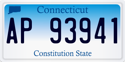 CT license plate AP93941