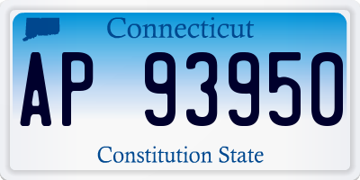 CT license plate AP93950