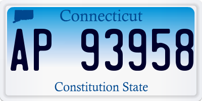 CT license plate AP93958