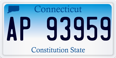 CT license plate AP93959