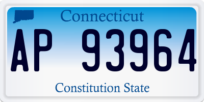 CT license plate AP93964