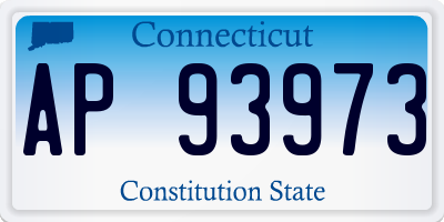 CT license plate AP93973