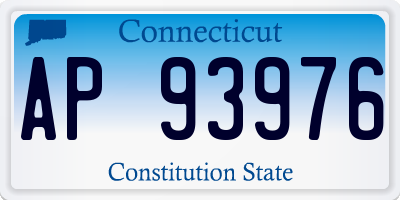 CT license plate AP93976