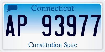 CT license plate AP93977
