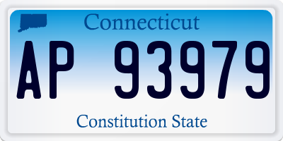 CT license plate AP93979