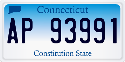 CT license plate AP93991