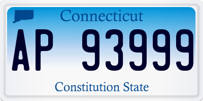 CT license plate AP93999