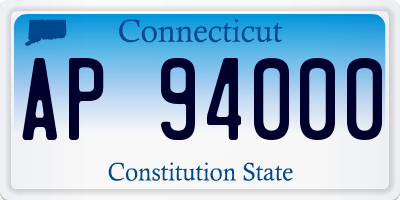 CT license plate AP94000
