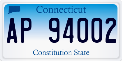 CT license plate AP94002