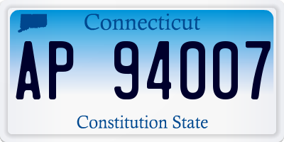 CT license plate AP94007