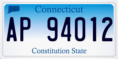 CT license plate AP94012