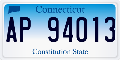 CT license plate AP94013