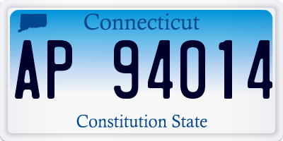 CT license plate AP94014