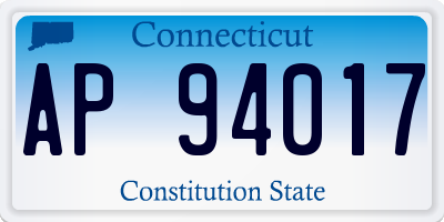 CT license plate AP94017
