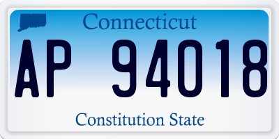 CT license plate AP94018