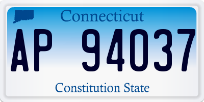 CT license plate AP94037