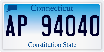 CT license plate AP94040