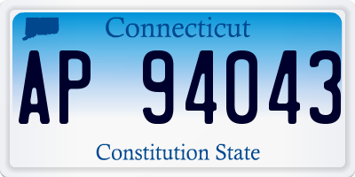 CT license plate AP94043