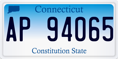 CT license plate AP94065