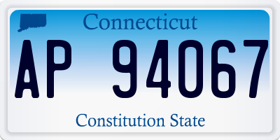 CT license plate AP94067