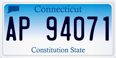 CT license plate AP94071