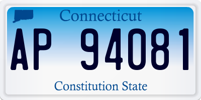 CT license plate AP94081