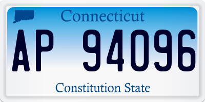 CT license plate AP94096