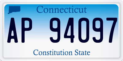 CT license plate AP94097