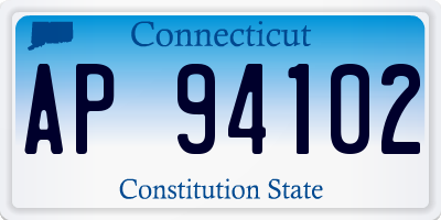 CT license plate AP94102