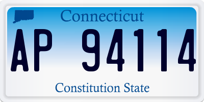 CT license plate AP94114