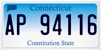 CT license plate AP94116