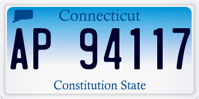 CT license plate AP94117