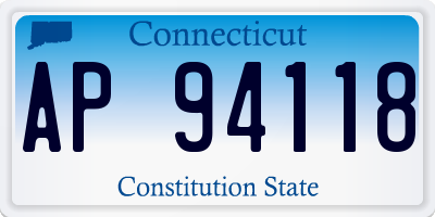 CT license plate AP94118