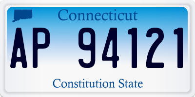 CT license plate AP94121