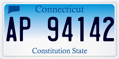 CT license plate AP94142