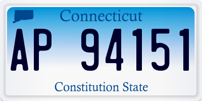 CT license plate AP94151