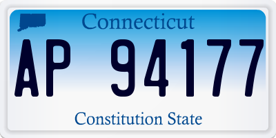 CT license plate AP94177