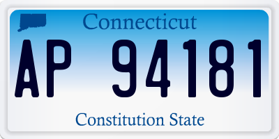 CT license plate AP94181