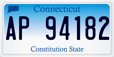 CT license plate AP94182