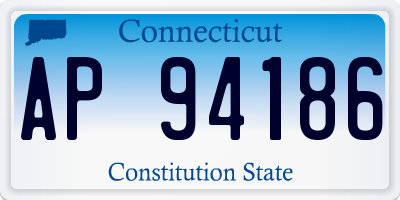 CT license plate AP94186