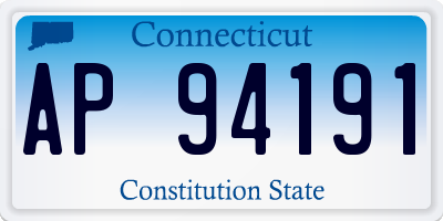 CT license plate AP94191