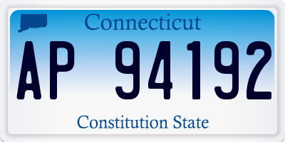 CT license plate AP94192