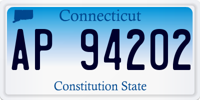 CT license plate AP94202