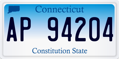CT license plate AP94204