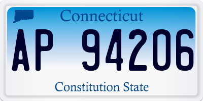 CT license plate AP94206